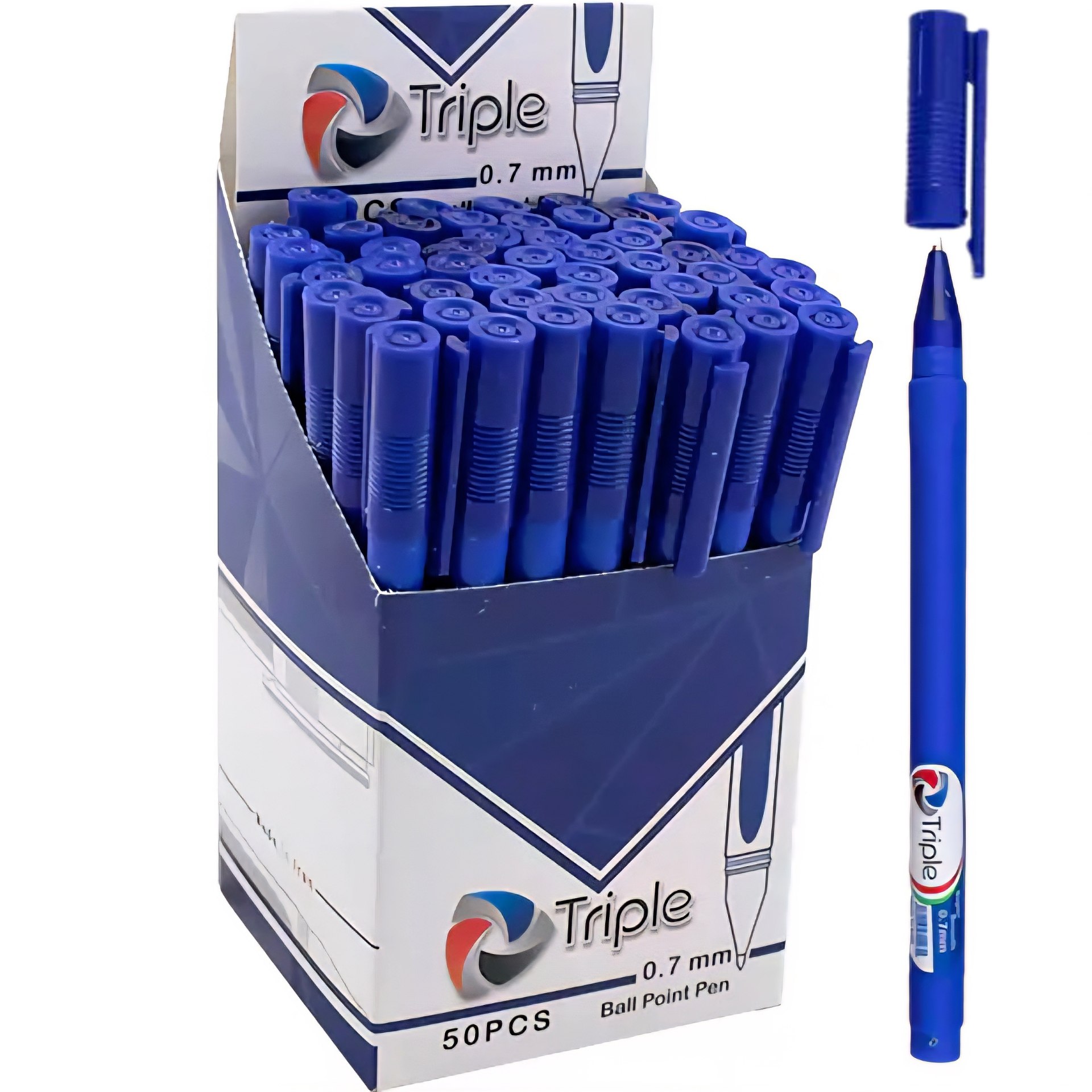 خودکار تریپل آبی (بسته ۵۰عددی) نوک ۰.۷