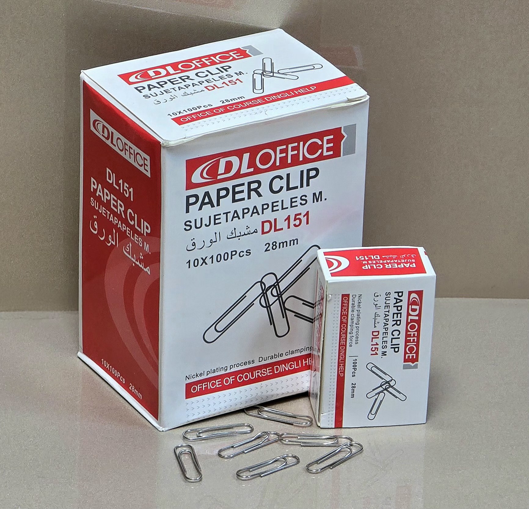 کلیپس DL نقره ای (باکس 10بسته ای)